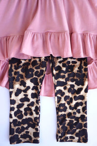 Pink leopard  3 pieces girls scarf set SJT-012206