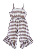 Load image into Gallery viewer, Stripe ruffle jumpsuit romper
