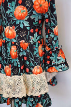 Load image into Gallery viewer, Turquoise pumpkin lace ruffle dress QZ-319386
