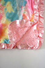 Load image into Gallery viewer, Tie dye ruffly minky blanket
