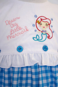 Little Mermaid Embroidery Dress 900024 sale