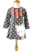 Load image into Gallery viewer, Gray Cat Ruffle Dress  CXQZ-202136
