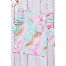 Load image into Gallery viewer, Ruffled Tie Dye Blouse
