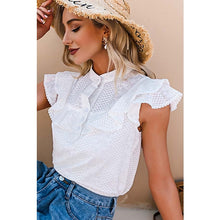 Load image into Gallery viewer, Alice White Ruffle Top
