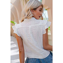 Load image into Gallery viewer, Alice White Ruffle Top
